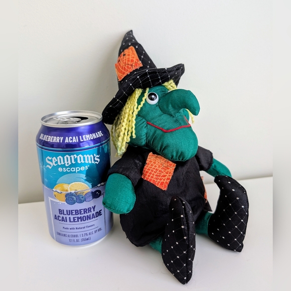 BUNDLE Wizard of Oz Wicked Witch Trinket Mirror Pill Box & Vtg Green Witch Decor - Picture 15 of 16